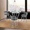 Armen Living Naomi and Roman 4-Piece Counter Height Dining Set in Brushed Stainless Steel and Gray Faux Leather SETNMRMGRBS4 - alternate 7